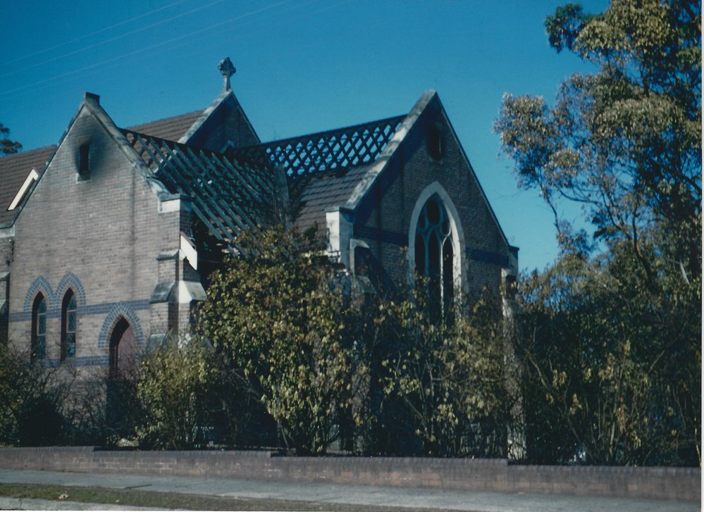 Bushfire damage to St Peter's Church, Hornsby