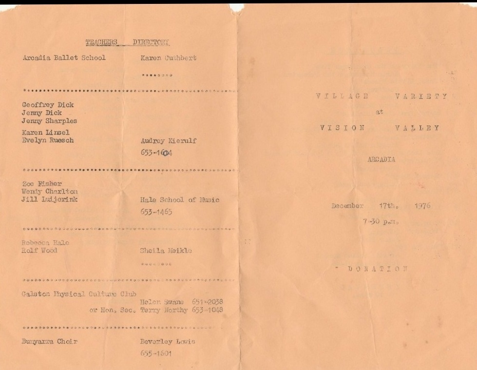 Concert at Vision Valley, Arcadia