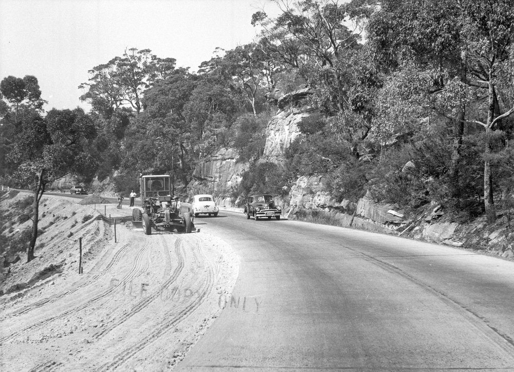Up grading the Pacific Highway from Cowan to Brooklyn.