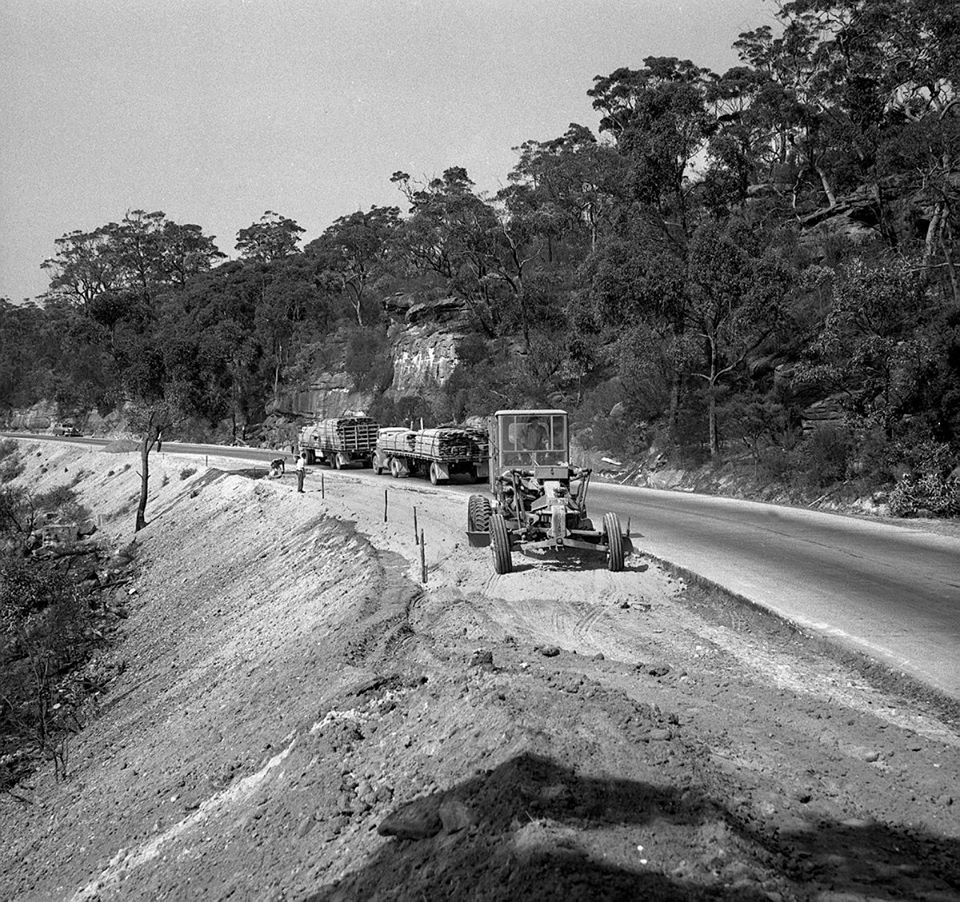 Up grading the Pacific Highway from Cowan to Brooklyn.