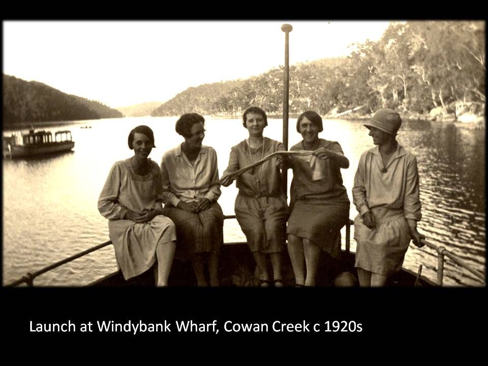 Launch at Windybank Wharf, Cowan Creek