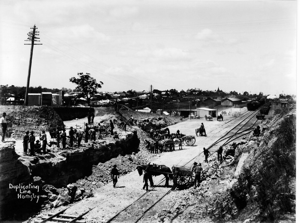 Duplicating the railway lines at Hornsby