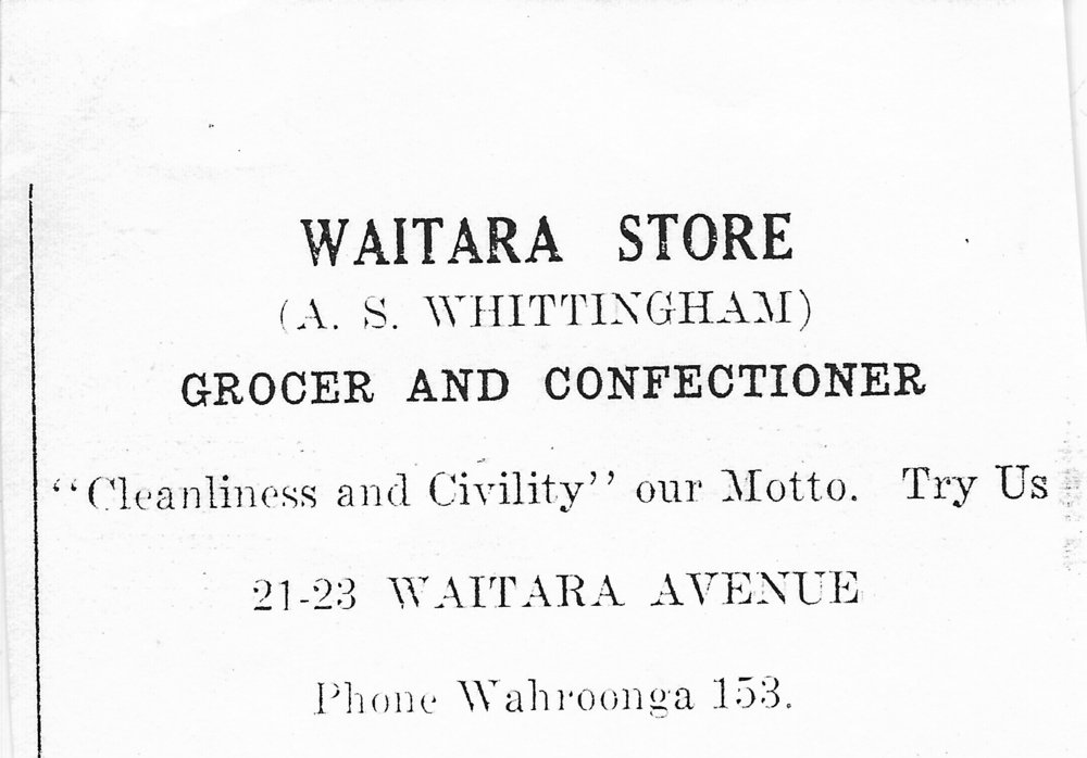 The Waitara Store, A.S. Whittingham proprietor