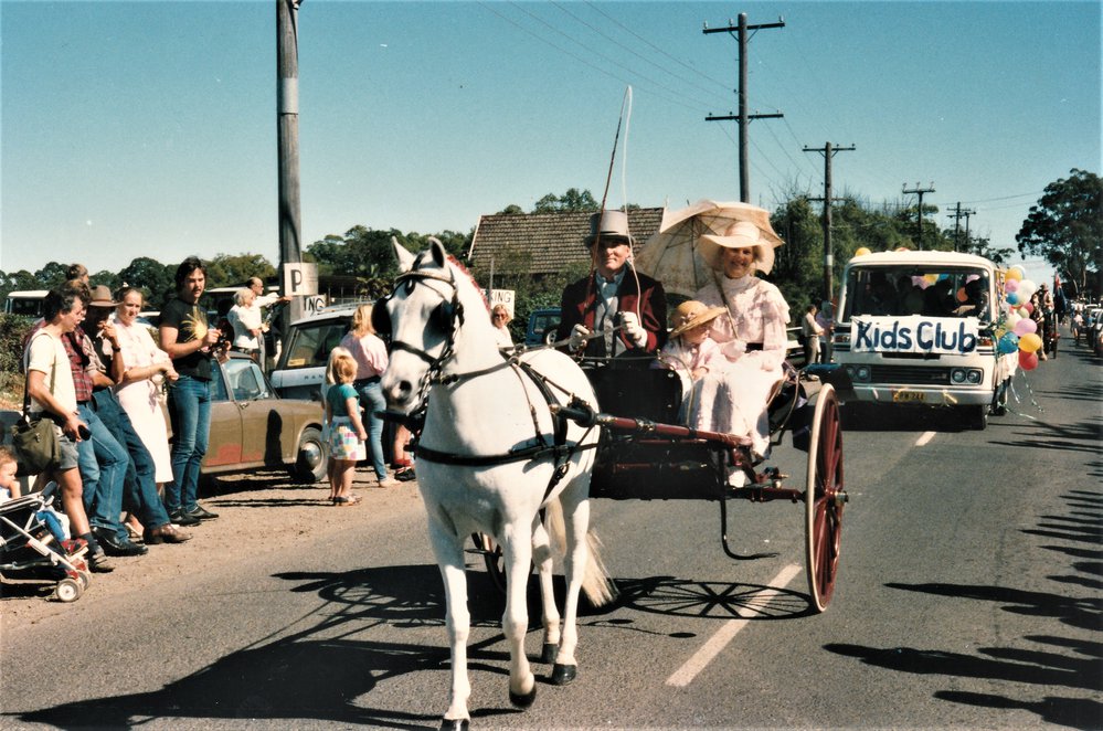 Galston Centenary Parade - Grey pony in harness 1986