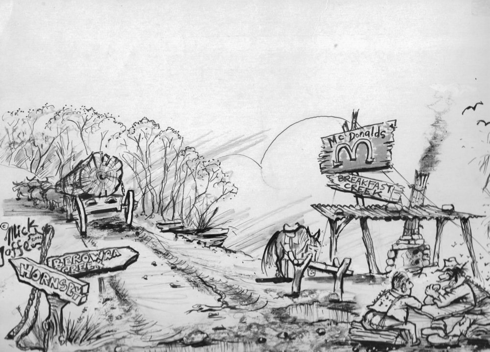 "Breakfast Creek" cartoon by Mick Joffe