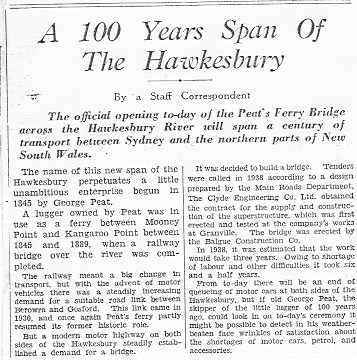 A thumbnail sketch of the Peat's Ferry Bridge