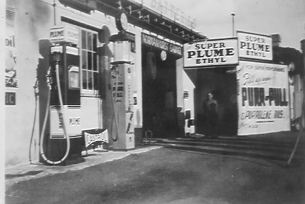 George Lovell in front of Normanhurst Garage