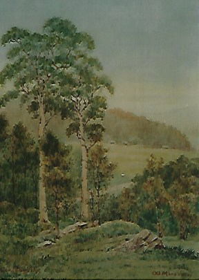 Old Man's Valley painted by George Collingridge