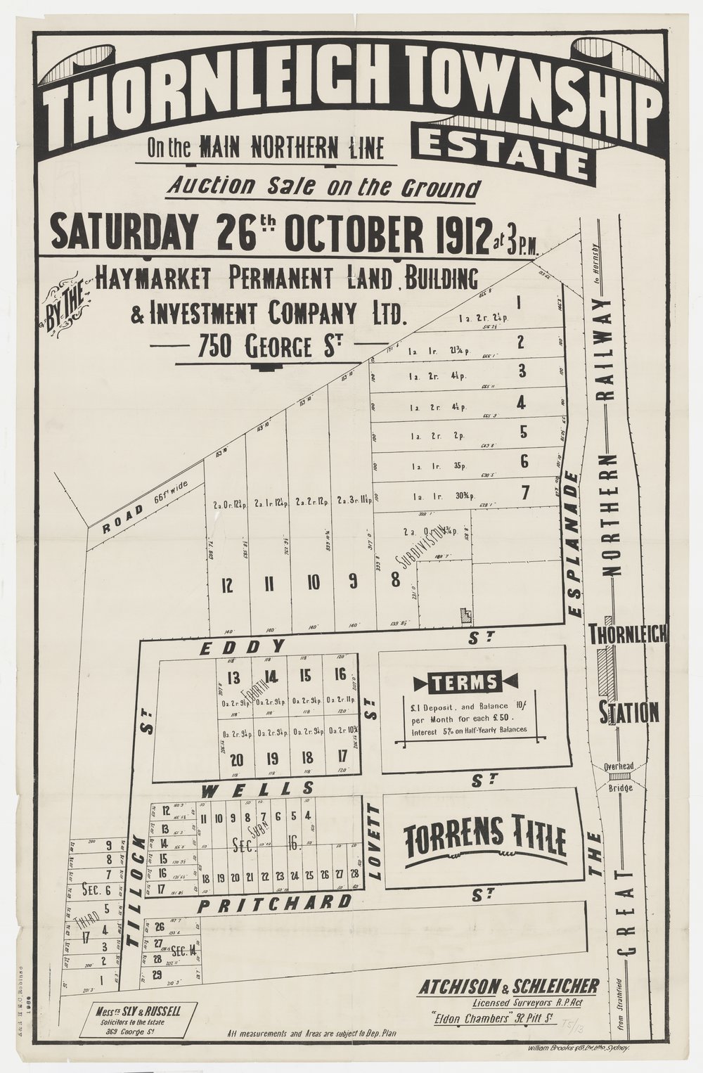 Thornleigh Township Estate 1912