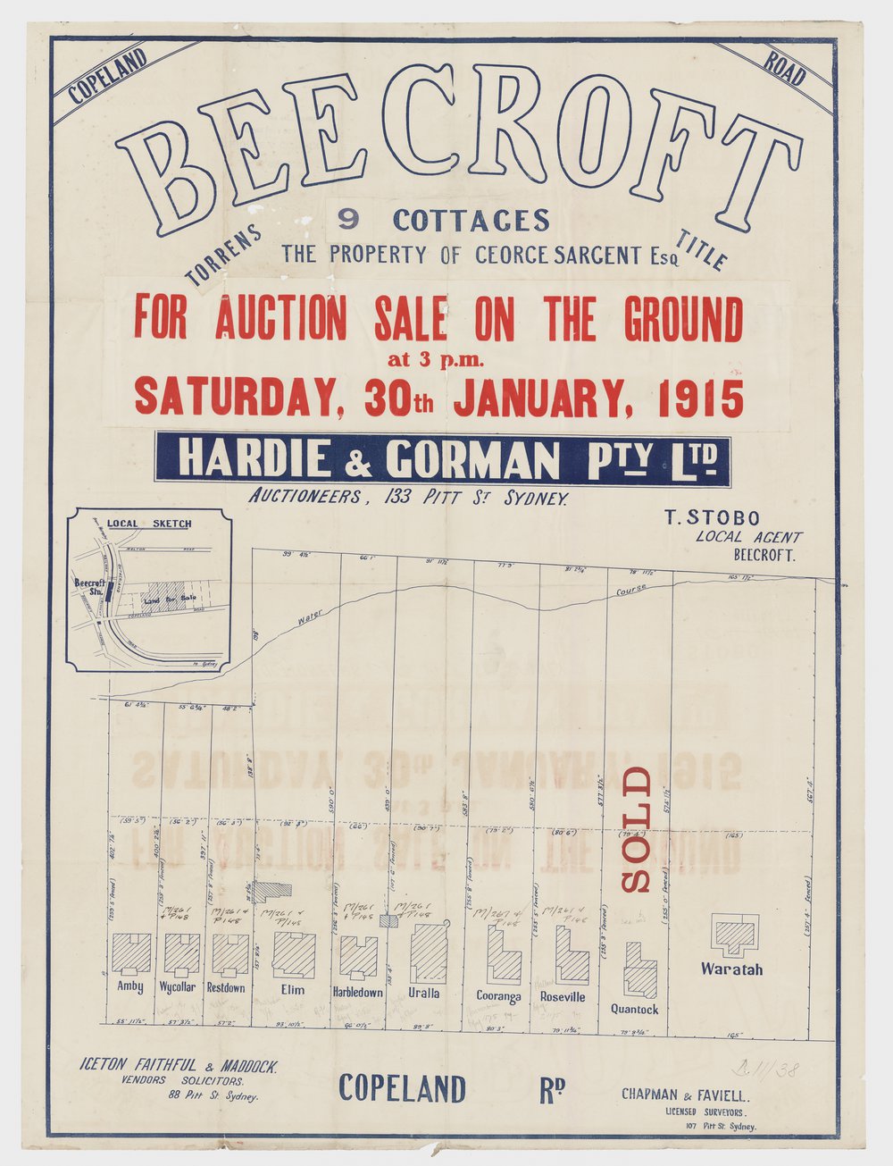 Auction of George Sargent property