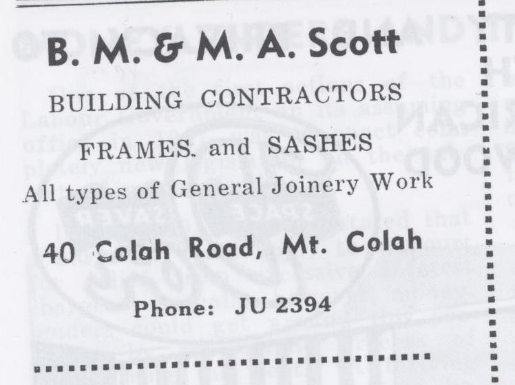 B.M. &amp; M.A. Scott building contractors
