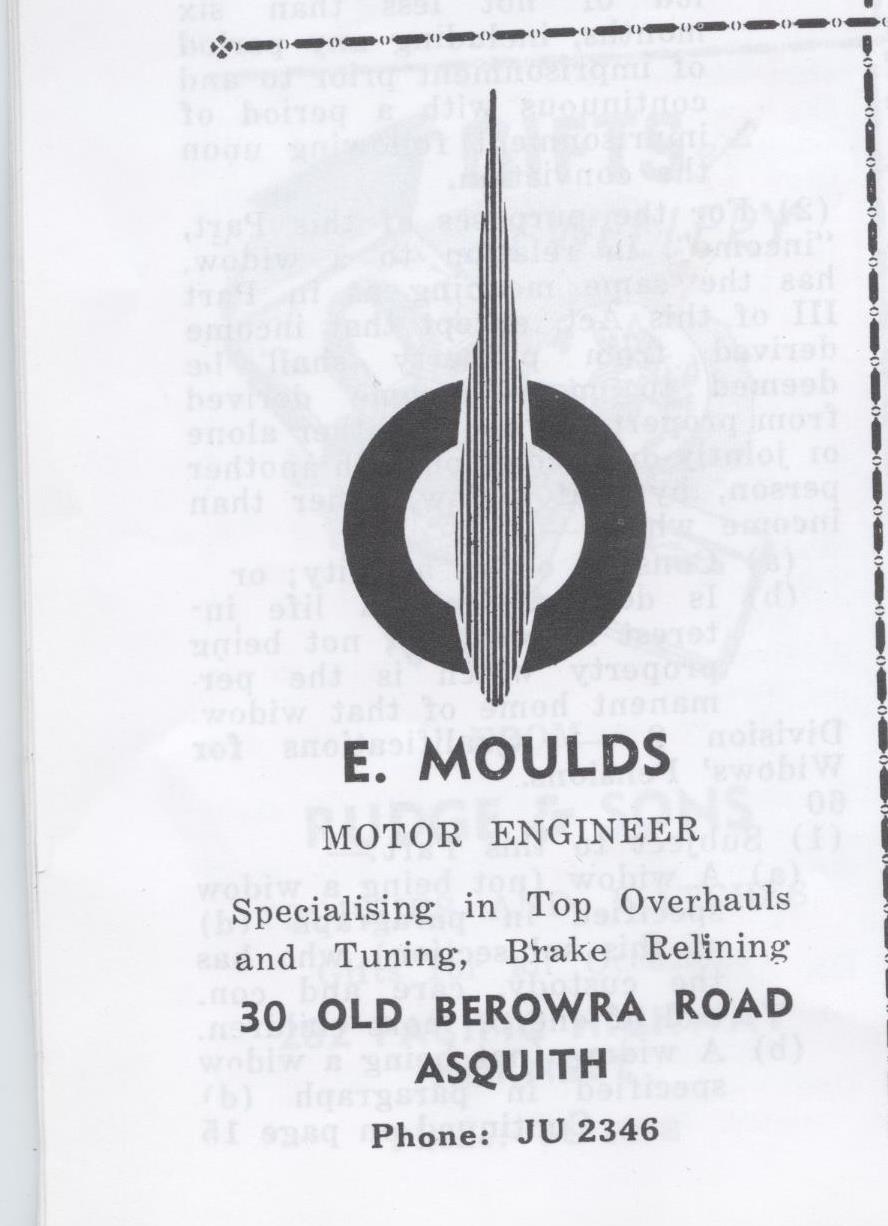 E. Moulds - Motor Engineer