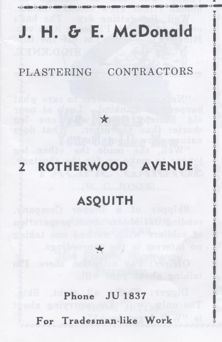 J. H. &amp; E. McDonald - Plastering contractors