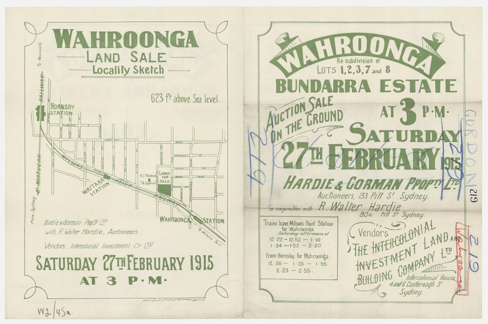 Bundarra Estate 1915
