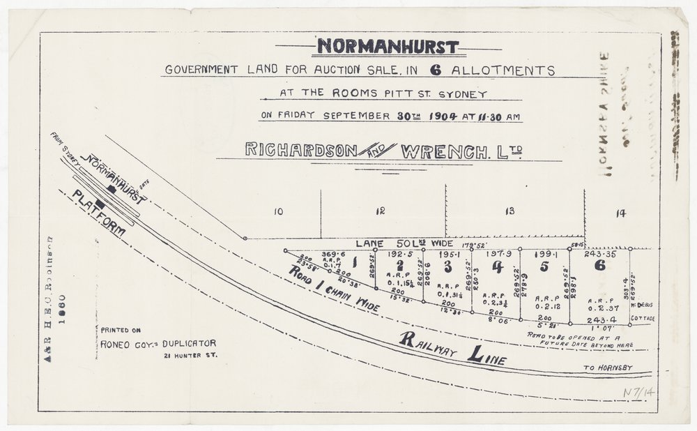 Normanhurst auction 1904