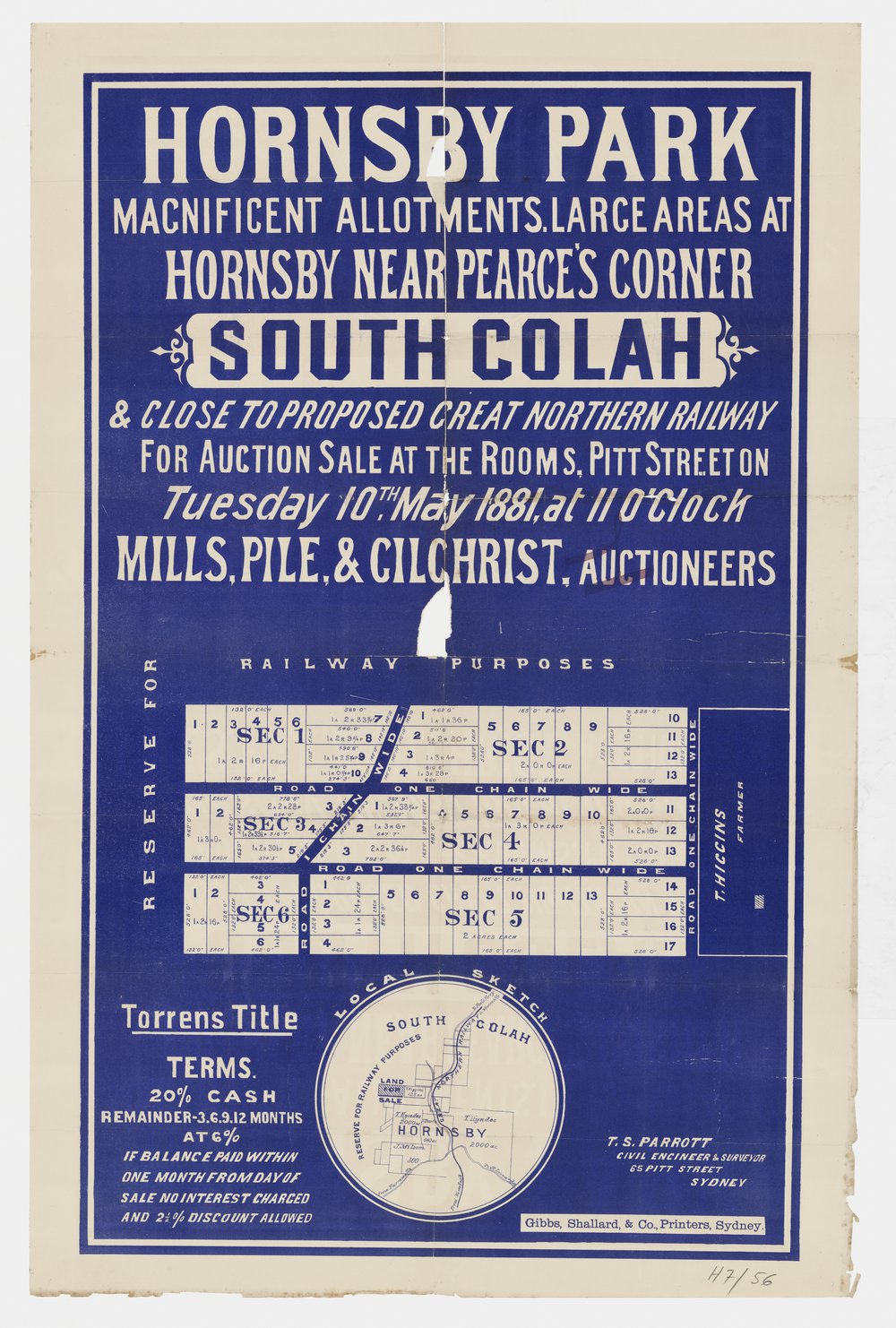 Hornsby Park Estate 1881