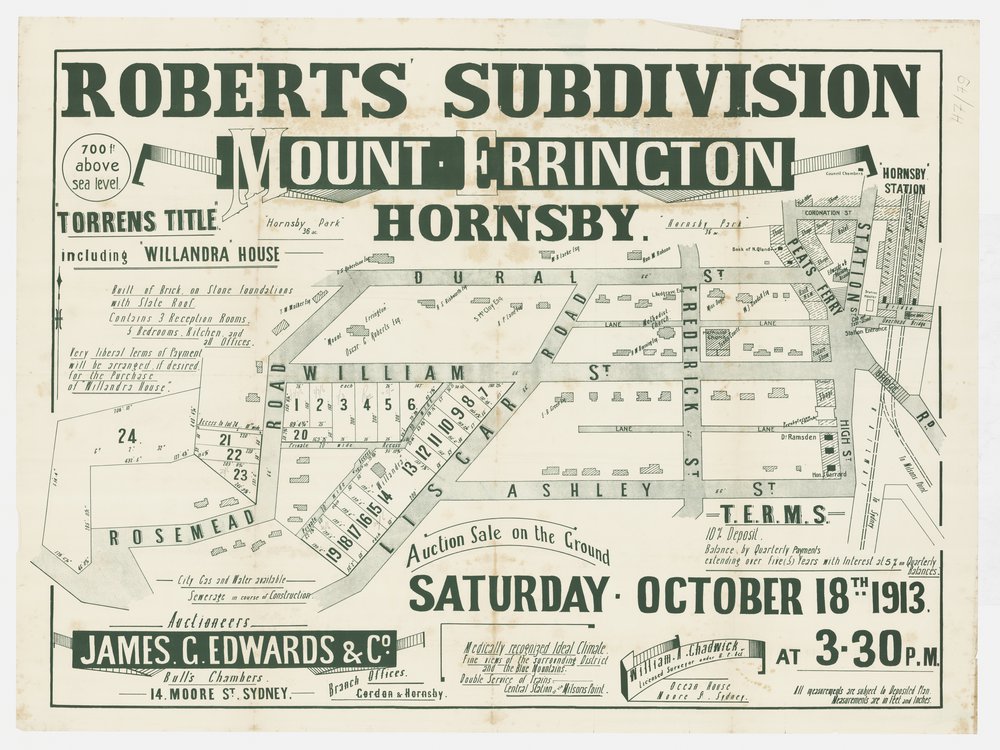 Roberts subdivision, Mount Errington - Hornsby