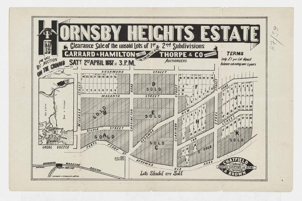 Hornsby Heights Estate 1887