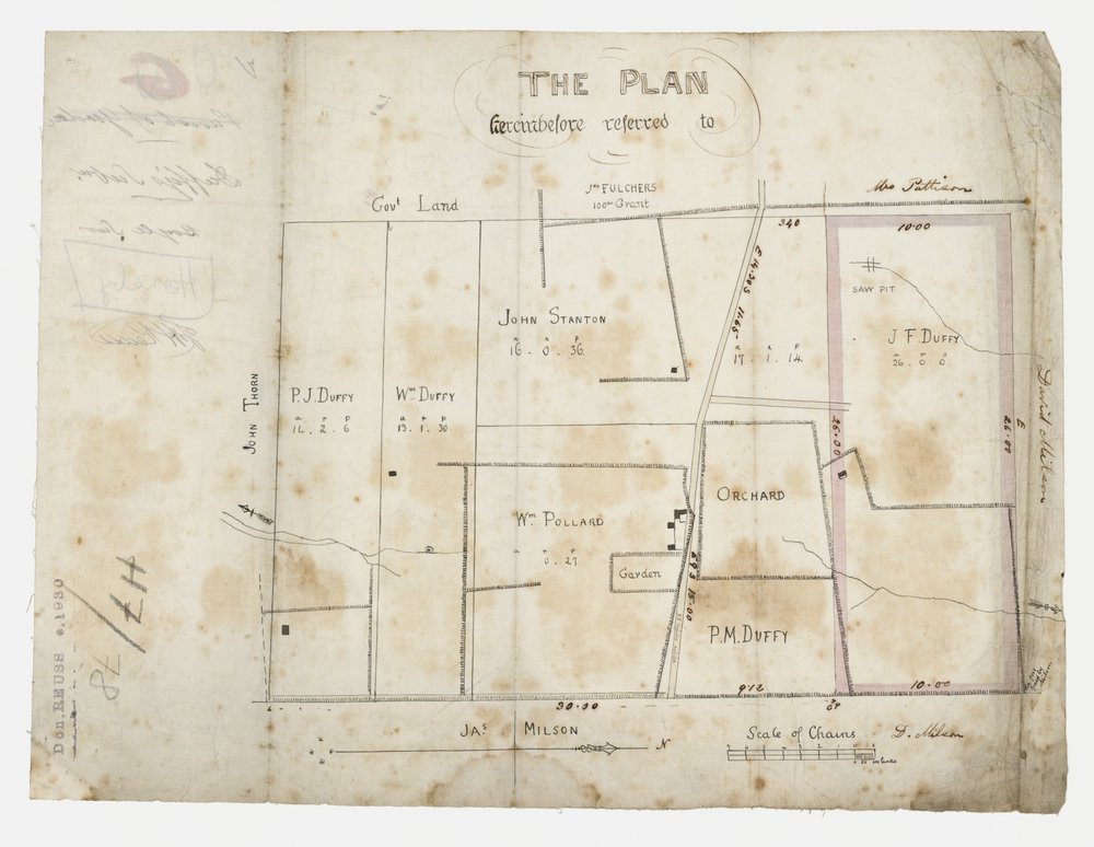 An early plan of Thornleigh landowners