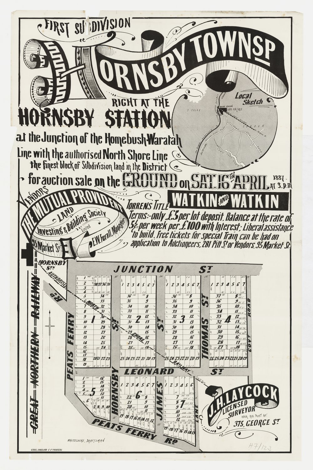 Hornsby Township first subdivision 1887