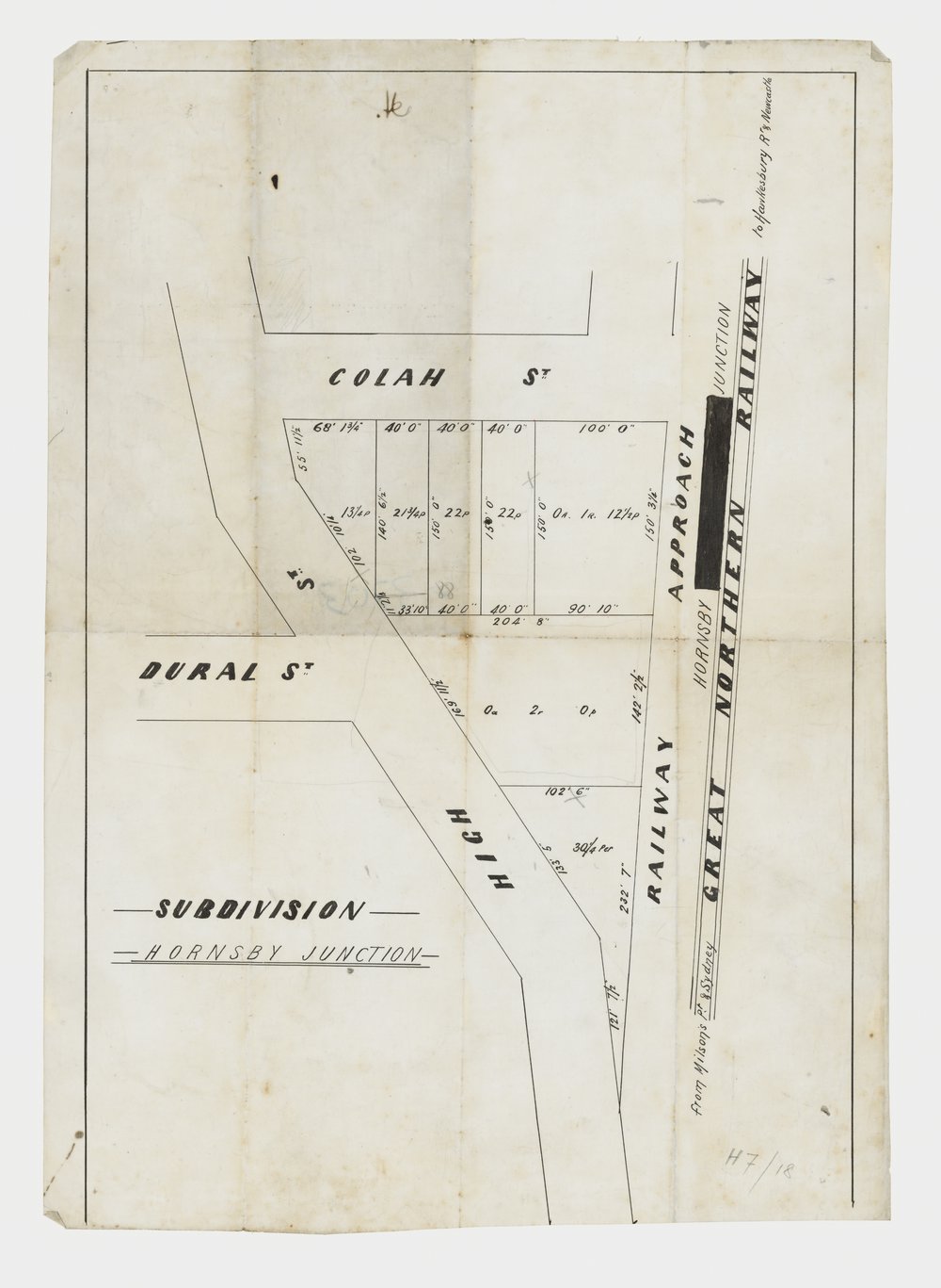 Subdivision - Hornsby Junction