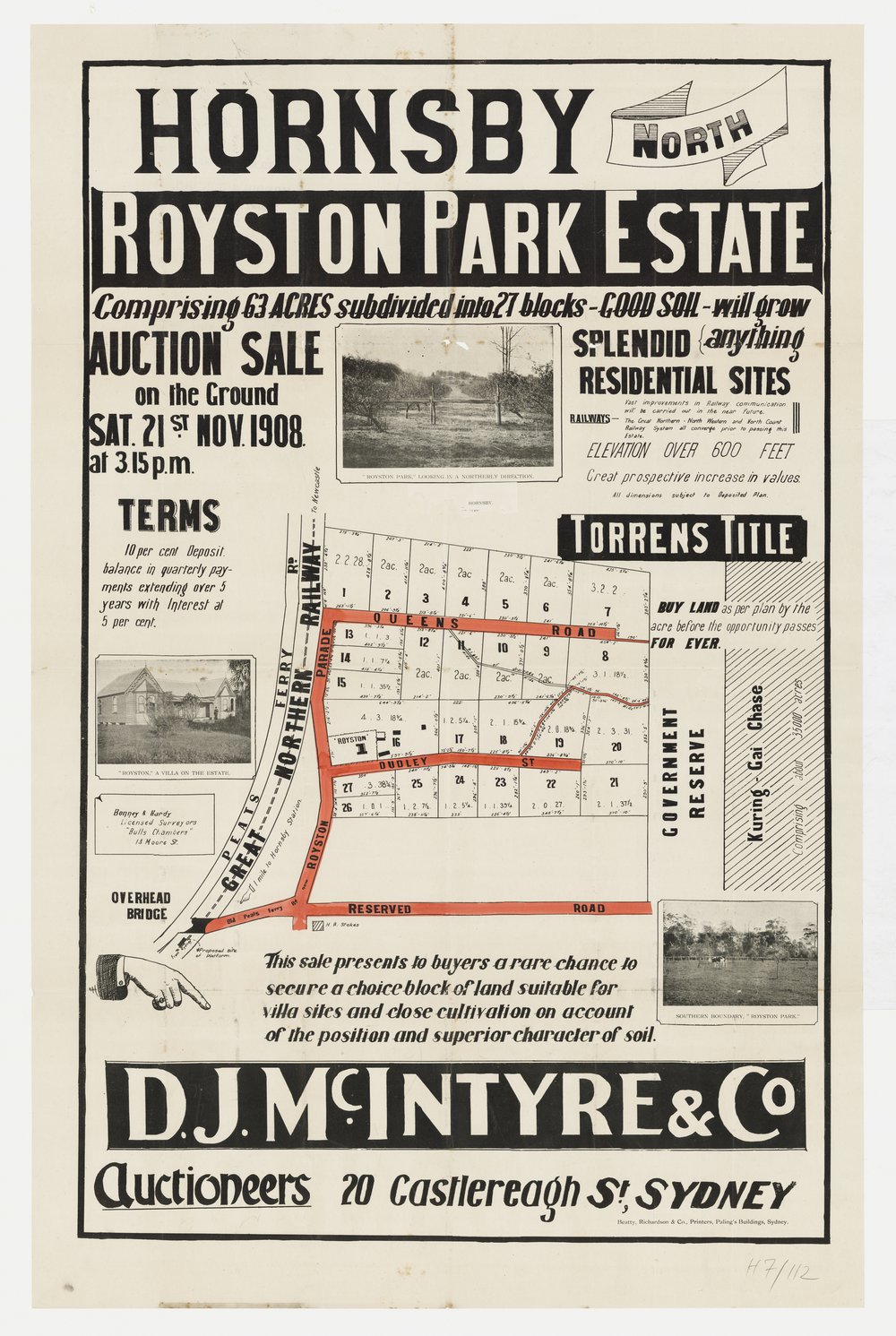 Royston Park Estate 1908 - Asquith