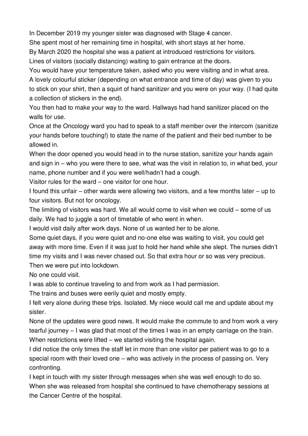 Remember My Story - Covid-19