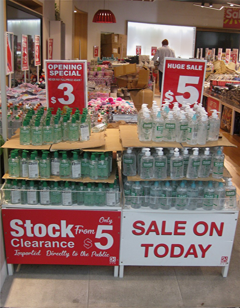 Signage at Hornsby during Covid-19 pandemic