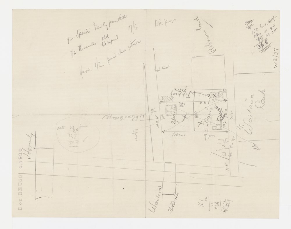 Sketch plan of Waitara Park and surrounds