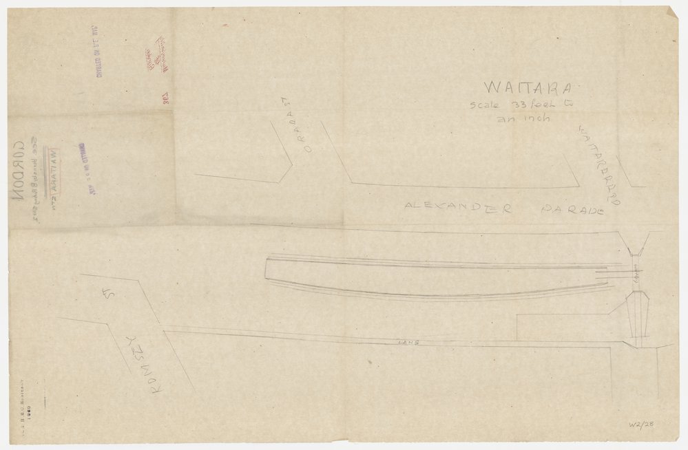 Sketch plan of Waitara Station