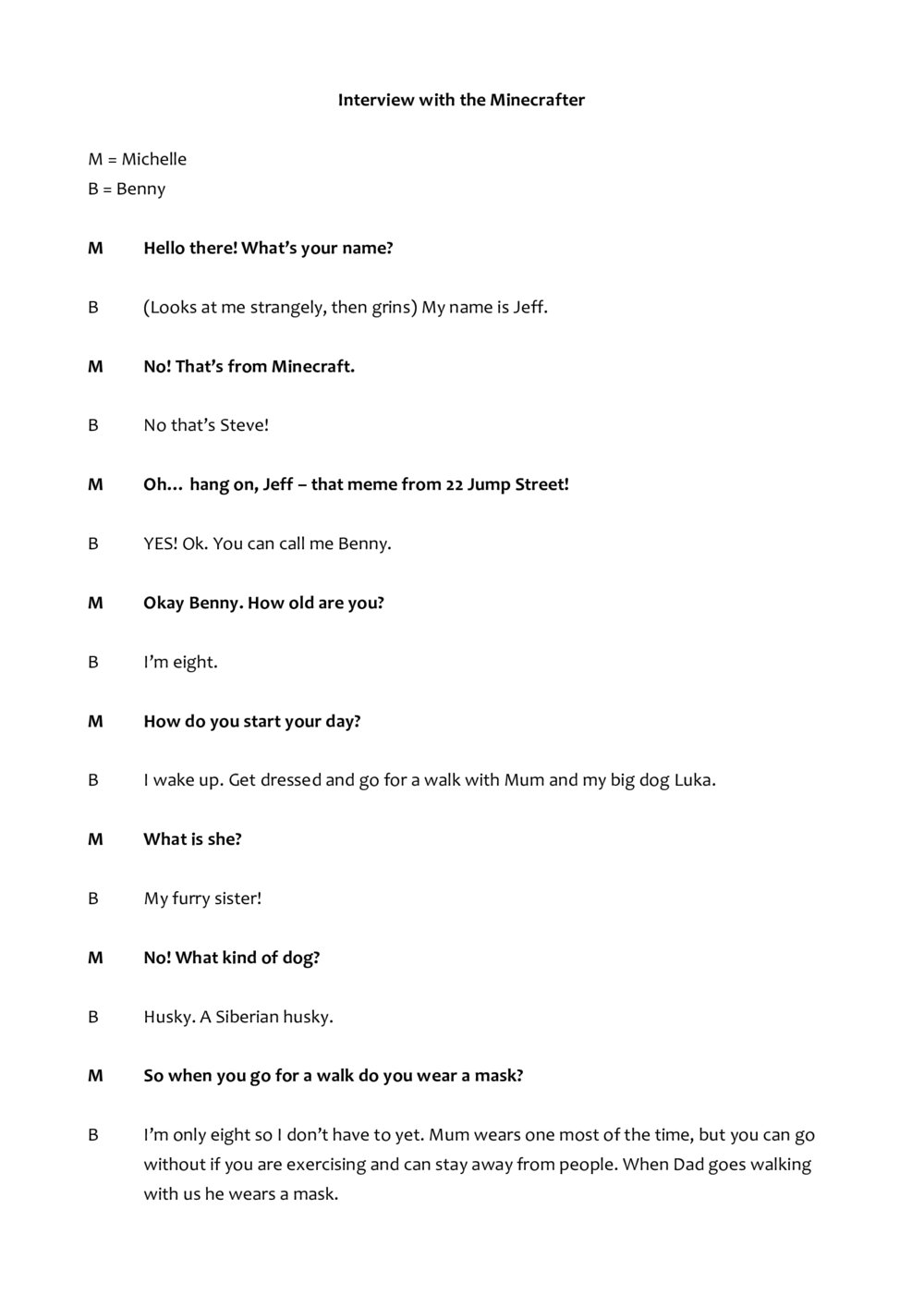 Interview with the Minecrafter