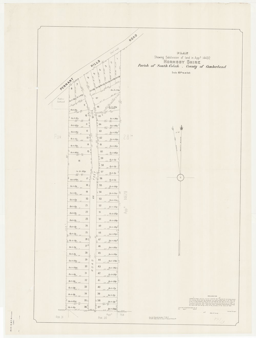 Plan showing subdivision of land - Pennant Hills