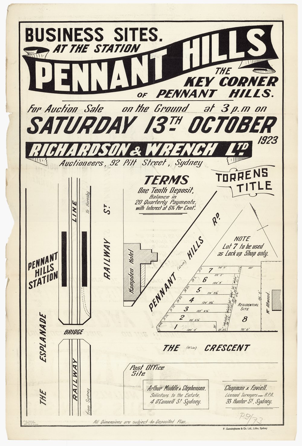 Business sites at the station - Pennant Hills
