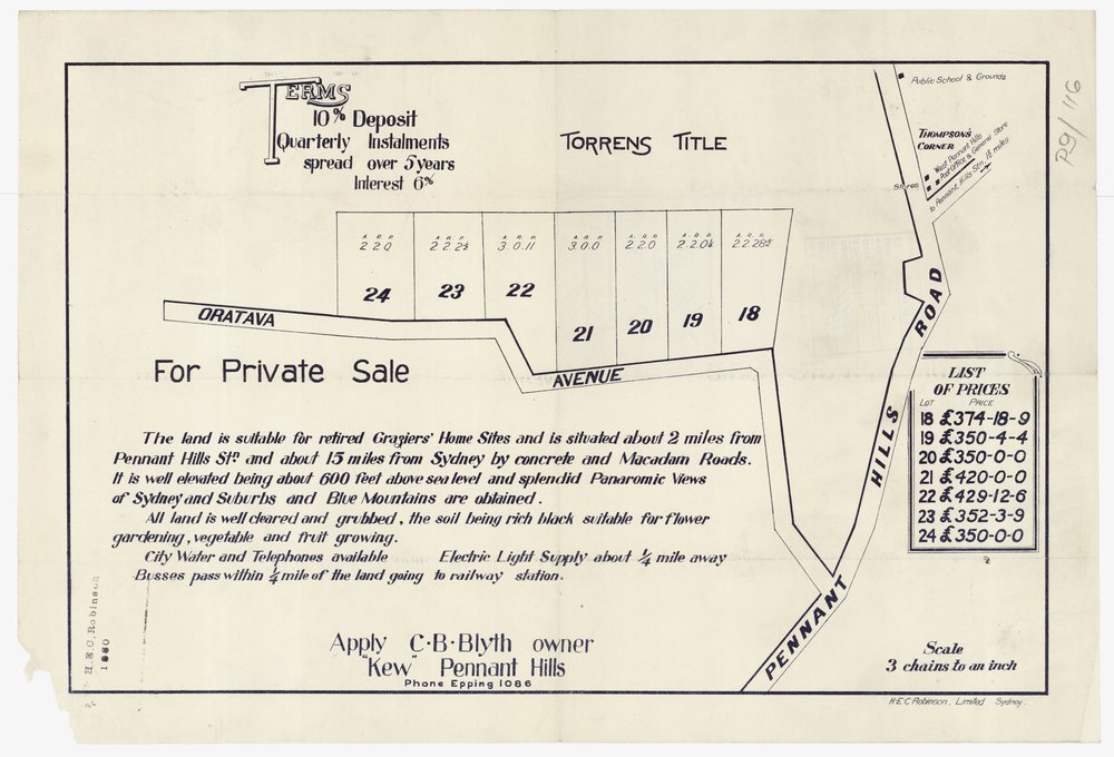 Oratava Avenue land sale - West Pennant Hills