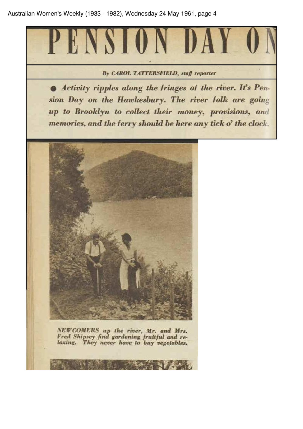 Pension Day on the River