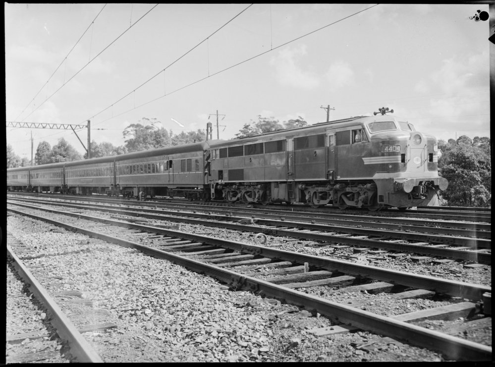 Newcastle Flyer passing through Hornsby