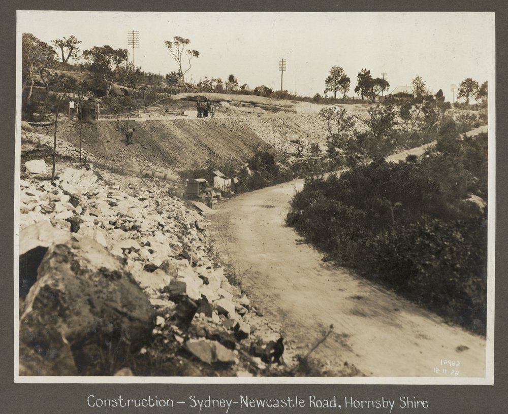 Construction of Sydney to Newcastle road