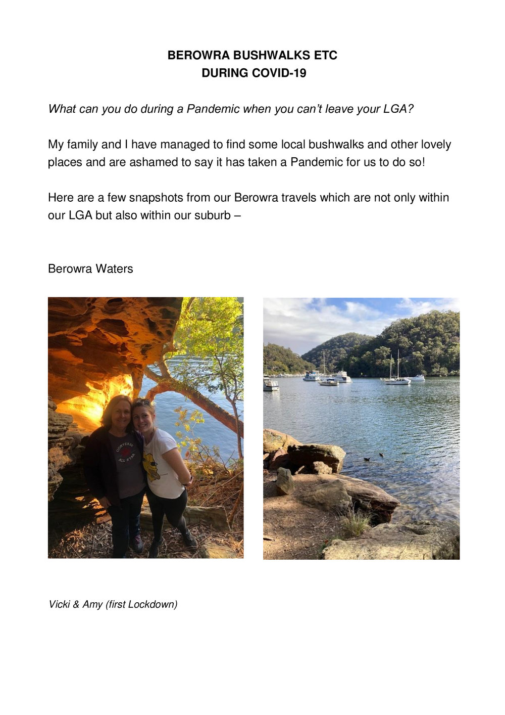 Berowra Bushwalks during Covid-19