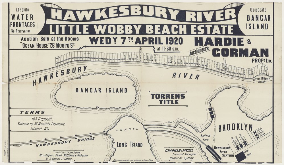 Little Wobby Beach Estate 1920 - Hawkesbury River