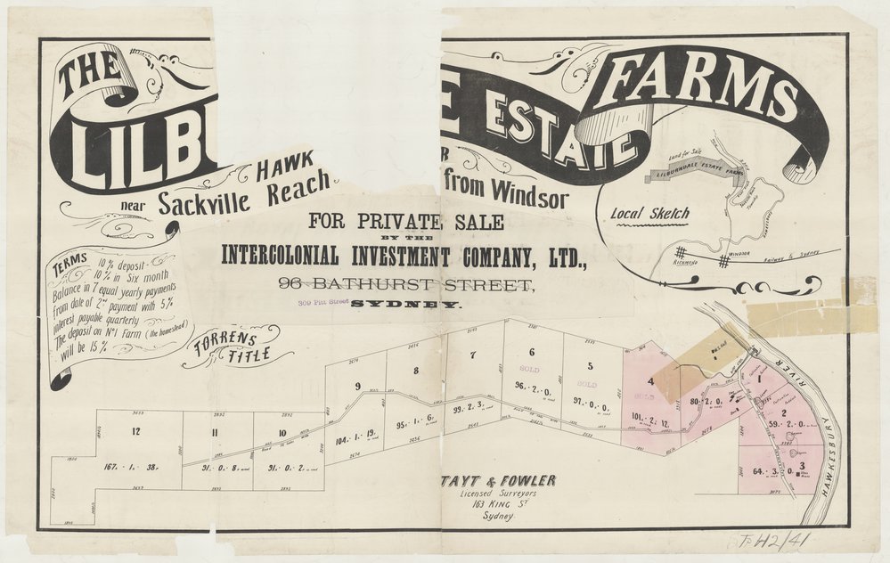 Lilburndale Estate Farms 1899 - Sackville Reach
