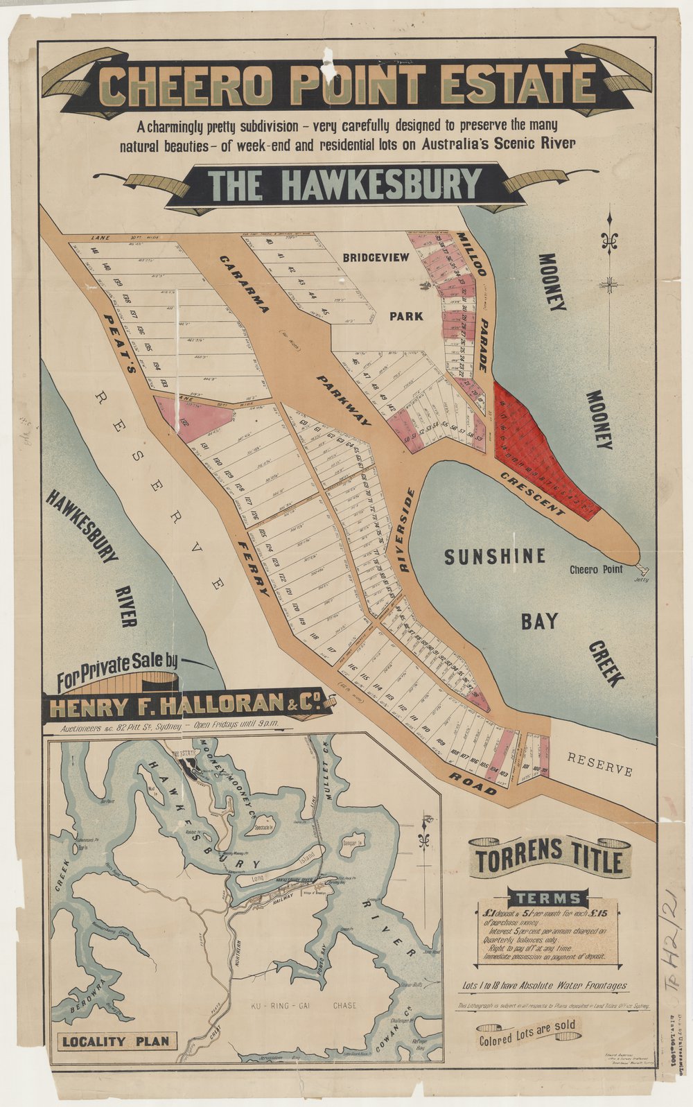 Cheero Point Estate 1930 - Hawkesbury River