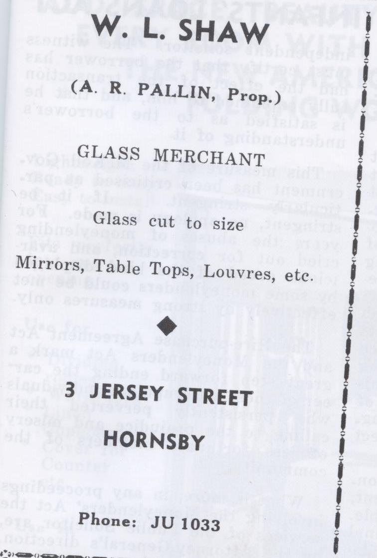 W. L. Shaw Glass Merchant - Hornsby
