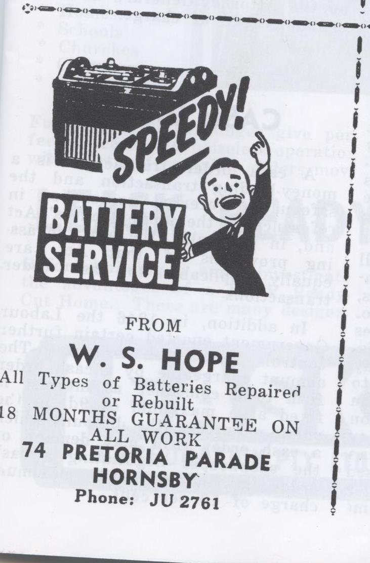 W. S. Hope Battery Service - Hornsby