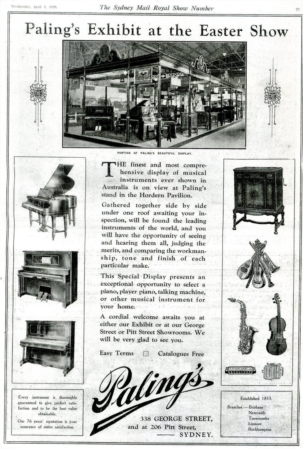 Paling's Exhibit at the Easter Show