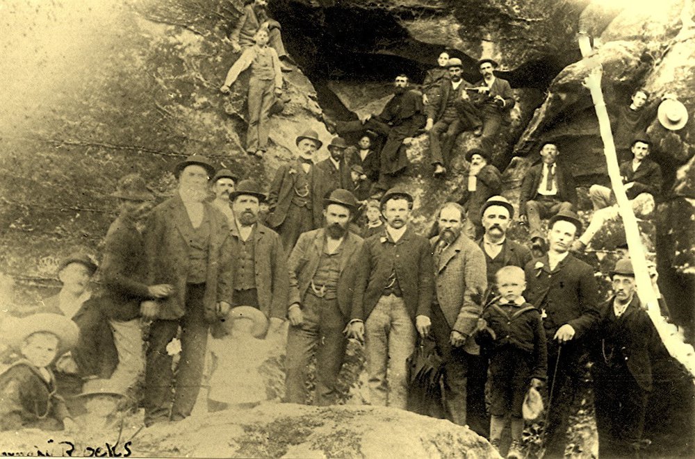 Picnic near the Woolwash, Hornsby, c. 1890