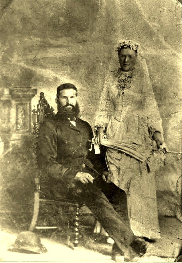 Wedding photograph of Nicholas Duffy and Eliza Mudie
