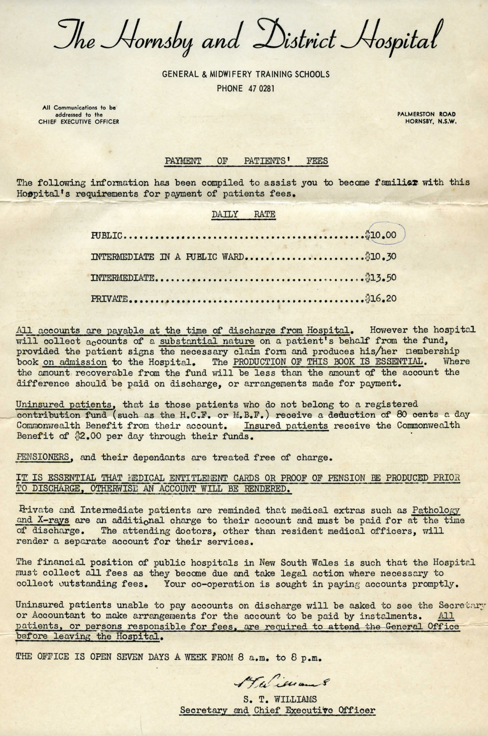 The Hornsby &amp; District Hospital Patients' Information Handbook