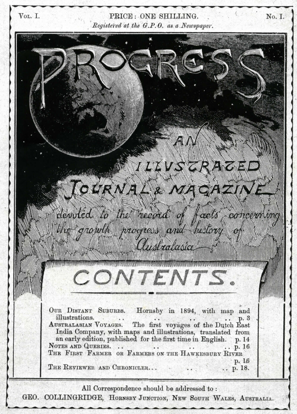 'The Progress' illustrated journal and magazine covers