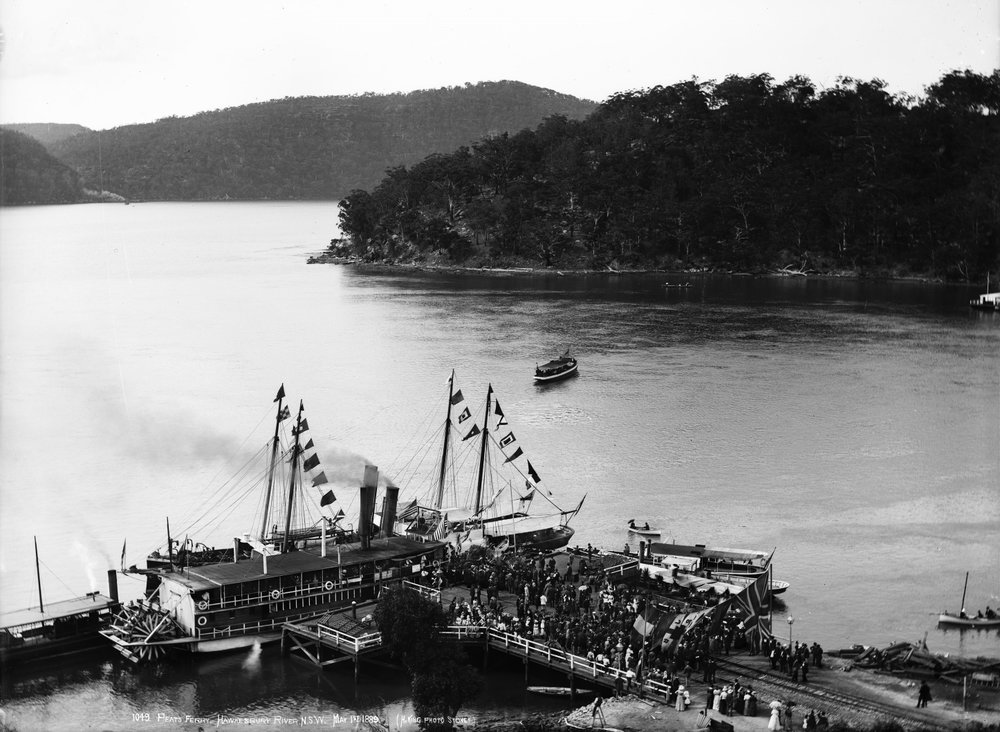 The General Gordon paddle steamer during the Hawkesbury River Railway Bridge opening