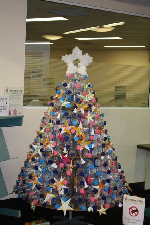 Recycled plastic bottle Christmas Tree